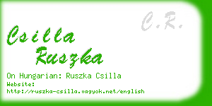 csilla ruszka business card